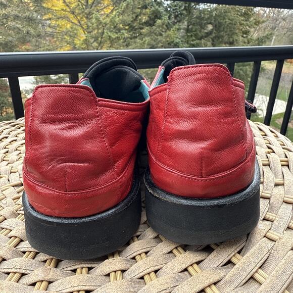 Thierry Rabotin Red and Black Leather Shoes Size Approx 10 Wide See Pics Measure - Picture 9 of 16